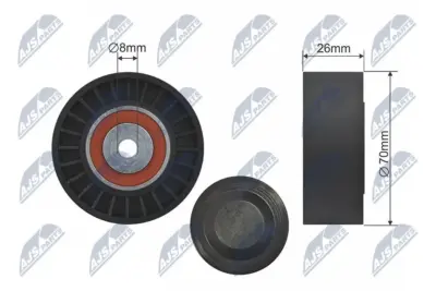 Rullo Tenditore Cinghia Poly-v Anteriore per Audi A4 B8 A5 A6 C7 Q5 Q7 3.0d