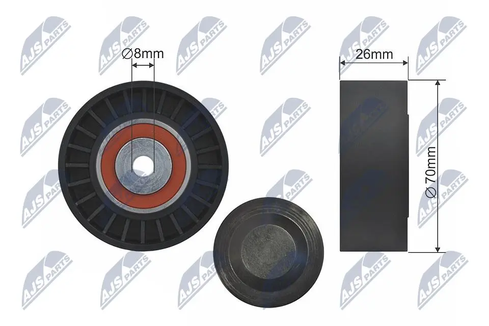 Rullo Tenditore Cinghia Poly-v Anteriore per Audi A4 B8 A5 A6 C7 Q5 Q7 3.0d