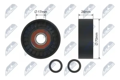 Rullo Tenditore Cinghia Poly-v Anteriore per BMW 3 E46 2.0d 09.01-07.06