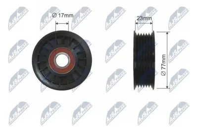 Rullo Tenditore Cinghia Poly-v Anteriore per Cadillac Escalade Iii 07-13