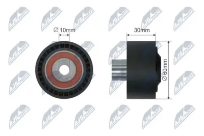 Rullo Tenditore Cinghia Poly-v Anteriore per Citroen Berlingo C2 C3 C4 C5 Jumpy