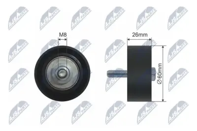 Rullo Tenditore Cinghia Poly-v Anteriore per Citroen Berlingo C2 C3 Jumpy Xsara