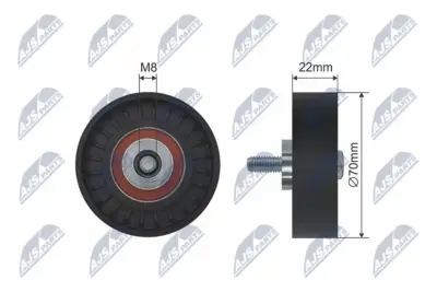 Rullo Tenditore Cinghia Poly-v Anteriore per Citroen Jumper 01-99