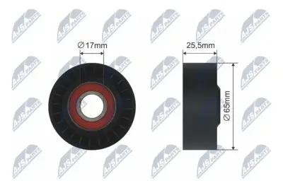 Rullo Tenditore Cinghia Poly-v Anteriore per Citroen Jumper 2.2d 04-06