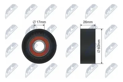 Rullo Tenditore Cinghia Poly-v Anteriore per Citroen Jumper 2004- Peugeot Boxer