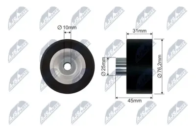 Rullo Tenditore Cinghia Poly-v Anteriore per Ford Transit 2.4d/3.2d 04.06-08.14