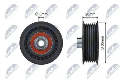 Rullo Tenditore Cinghia Poly-v Anteriore per Ford Transit Fd Fb Fs Fz 06