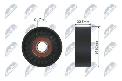 Rullo Tenditore Cinghia Poly-v Anteriore per Mercedes a W168 Vaneo 414 97-05