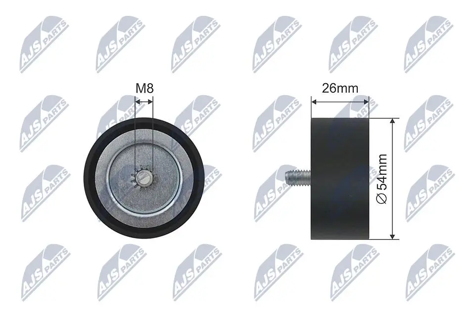 Rullo Tenditore Cinghia Poly-v Anteriore per Mercedes Sprinter B906 B907 B910