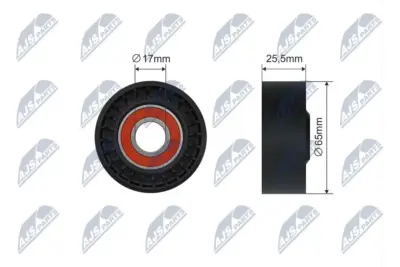 Rullo Tenditore Cinghia Poly-v Anteriore per Nissan Micra K12 1.5dci 2005-09