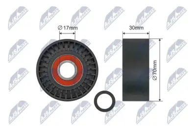 Rullo Tenditore Cinghia Poly-v Anteriore per Porsche 911 04-13 Boxster 04-13
