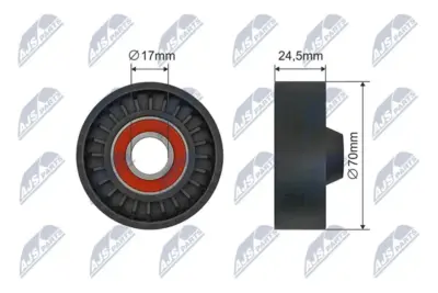 Rullo Tenditore Cinghia Poly-v Anteriore per Volvo S60 I 2.4d 01-10