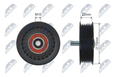 Rullo Tenditore Cinghia Poly-v Anteriore per VW Lt Ii 28-46 1996-2004 2.8 TDI