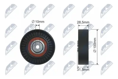Rullo Tenditore Cinghia Poly-v per Alfa Romeo 145 146 147 155 156 GT Gtv Spider
