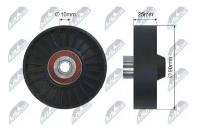 Rullo Tenditore Cinghia Poly-v per Alfa Romeo 145 146 147 155 156 GT Gtv Spider