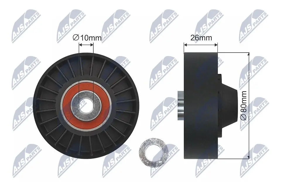 Rullo Tenditore Cinghia Poly-v per Alfa Romeo 147 156 GT Fiat Punto 03.96