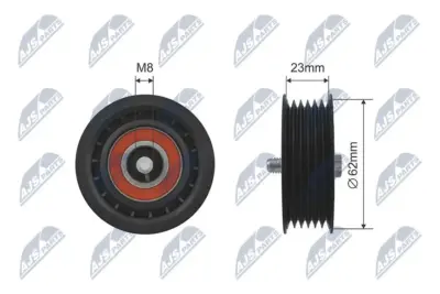 Rullo Tenditore Cinghia Poly-v per Alfa Romeo Giulietta, Chrysler Delta, Fiat