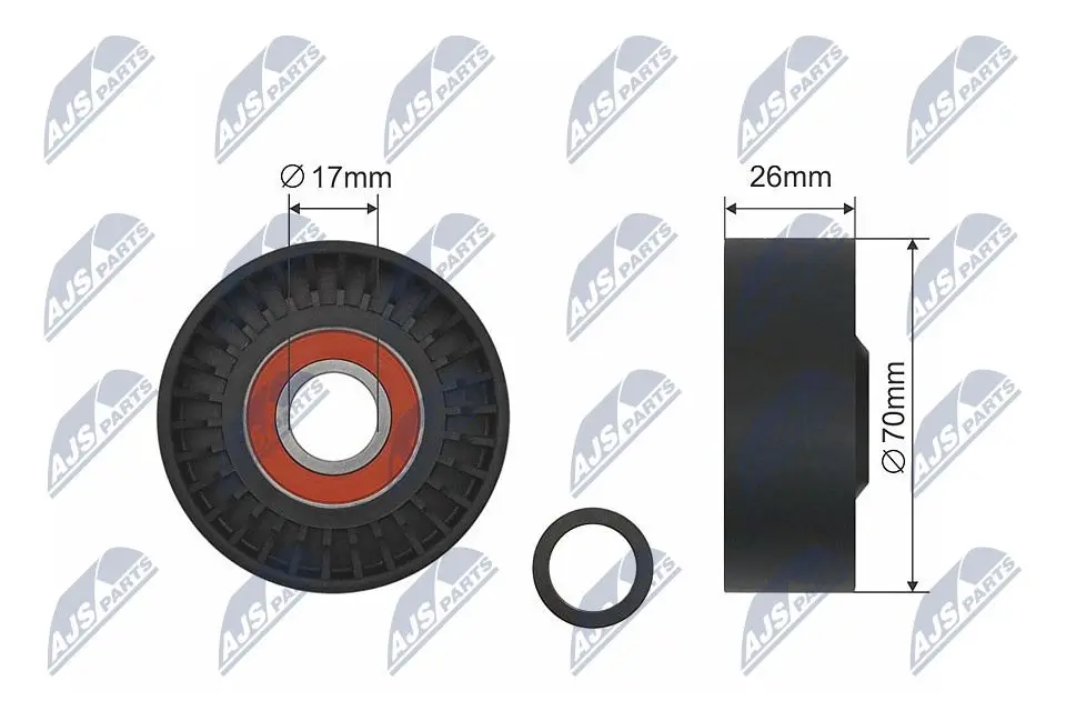 Rullo Tenditore Cinghia Poly-v per BMW 3 E36 E46 5 E34 E39 E60 E61 7 E38 E65