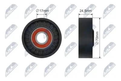 Rullo Tenditore Cinghia Poly-v per BMW 3 E46 5 E39 E60 E61 7 E65 E66 E67 X3 E83