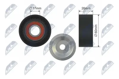 Rullo Tenditore Cinghia Poly-v per BMW Serie 1 10- Serie 2 12- Serie 3 04