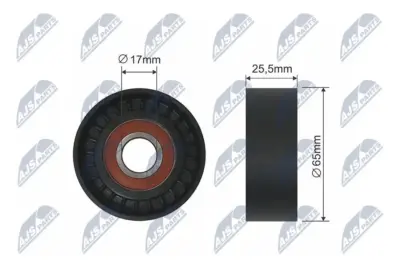 Rullo Tenditore Cinghia Poly-v per Ford Focus 1.6 Tdci 2004-2011 Citroen C4 1.6