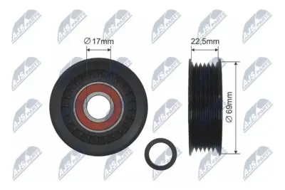 Rullo Tenditore Cinghia Poly-v per Opel Signum 3.0cdti 2003- Vectra C 3.0cdti