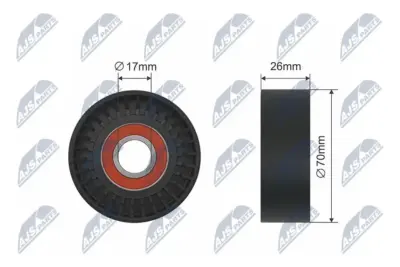 Rullo Tenditore Cinghia Poly-v per VW Golf Iv 1.4 1997- Golf V 1.4 2003- Golf