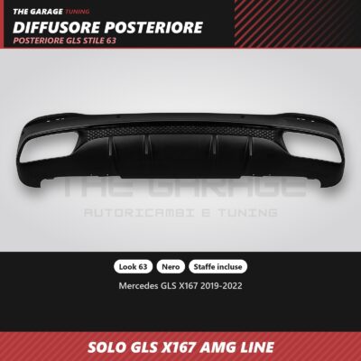Diffusore Posteriore Look GLS63 per Mercedes GLS X167 2019-2022 AMG Line