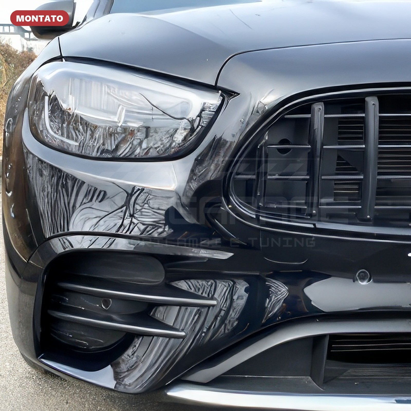 Flaps Anteriori per Mercedes Classe E W213 S213 Restyling 2020+ AMG Line Nero - immagine 4