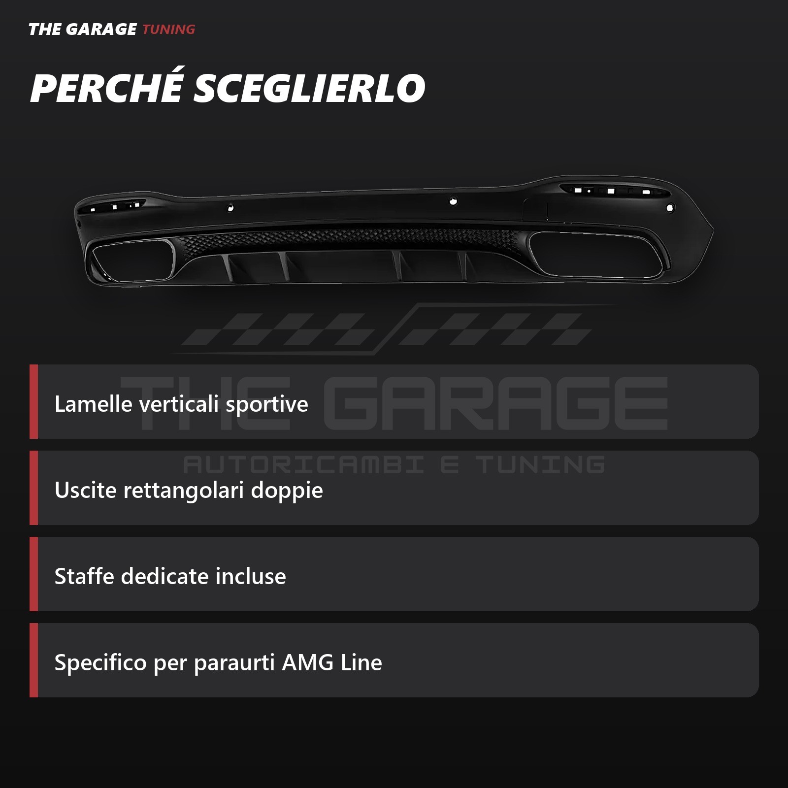 Diffusore Posteriore Look GLS63 per Mercedes GLS X167 2019-2022 AMG Line - immagine 6