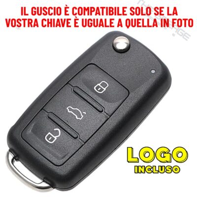TELECOMANDO, GUSCIO CHIAVE compatibile per VW GOLF 6 VI /Polo 6R / Passat B7 CC