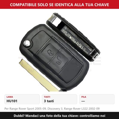 Guscio Chiave a Scatto 3 Tasti Bagagliaio HU83 CE0536 Peugeot 207 308 RCZ C5