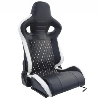 Sedile Sportivo Route Nero Bianco Sim Rig Racing Renn Simulator Gaming Sitz