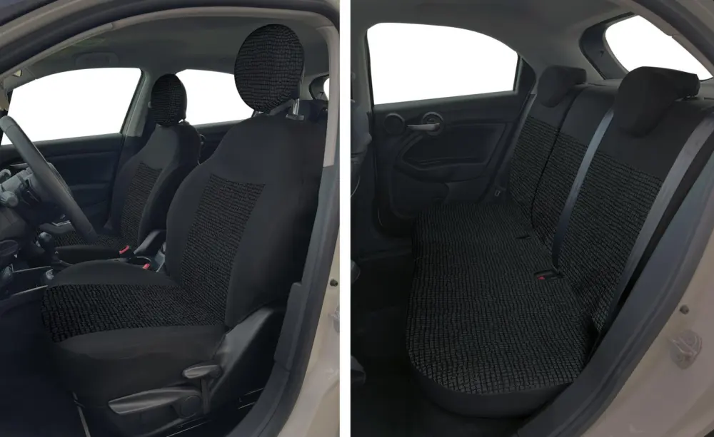 Serie Completa Coprisedili Auto Personalizzati per Fiat 500X Tess. Misto Cotone