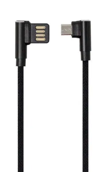 Set 10 cavi USB micro USB neri con connettore angolato 90 gradi 1 metro