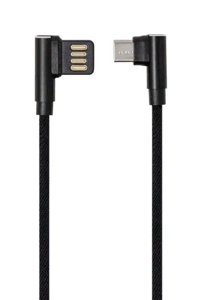 Set 10 cavi USB type-C neri con connettore angolato 90 gradi lunghezza 1 metro