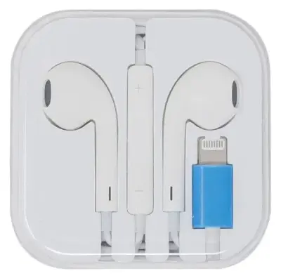 Set 10 cuffie auricolari cablate con connettore lightning audio smartphone