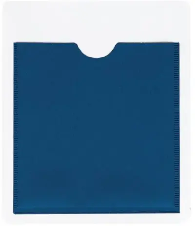 Set 10 Porta Assicurazione Adesivi Blu Trasparenti Protezione Documenti Auto