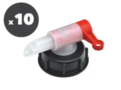 Set 10 tappi con rubinetto in plastica