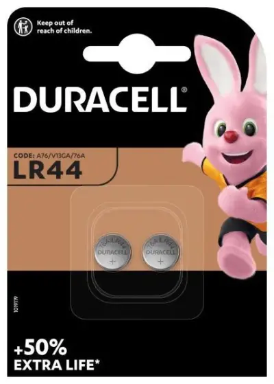 Set 2 pile specialistiche LR44 batterie button cell al litio alcaline