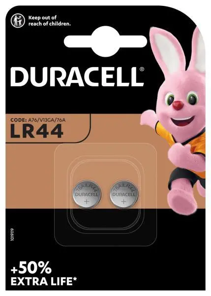 Set 2 pile specialistiche LR44 batterie button cell al litio alcaline