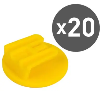 Set 20 clip adesive gialle supporto fissaggio accessori auto Telepass