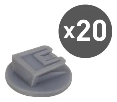 Set 20 clip adesive grigie fissaggio accessori supporti Telepass