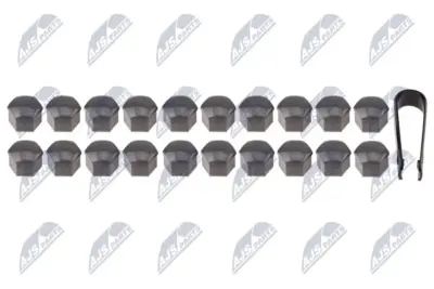 Set 20 Copri Bulloni Ruota Grigio con Gancio per Audi A1 A2 A3 A4 A5 A6 A7 Q3