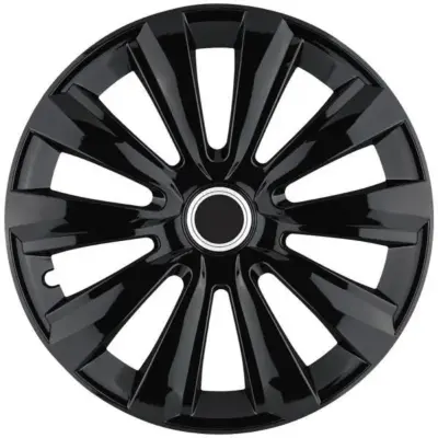 Set 4 copricerchi auto 15 pollici alulook nero design delta