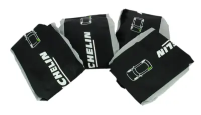 Set 4 copriruote universali protezione ruote copriruota elastici resistente