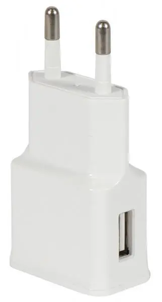 Set 5 caricabatterie universali da parete USB 5V 2.1A bianco compatto