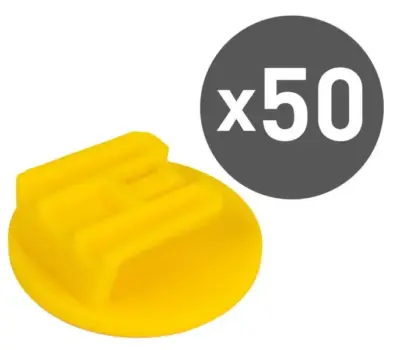 Set 50 clip adesive gialle fissaggio accessori auto Telepass supporto