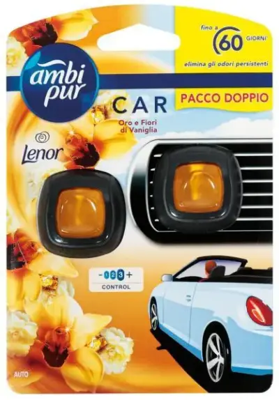Set 6 deodoranti auto profumati ambientatori fragranze oro e fiori