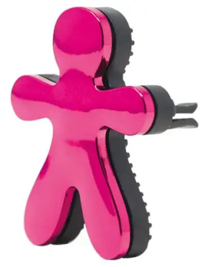 Set 6 deodoranti auto profumati fragola design cromato fucsia